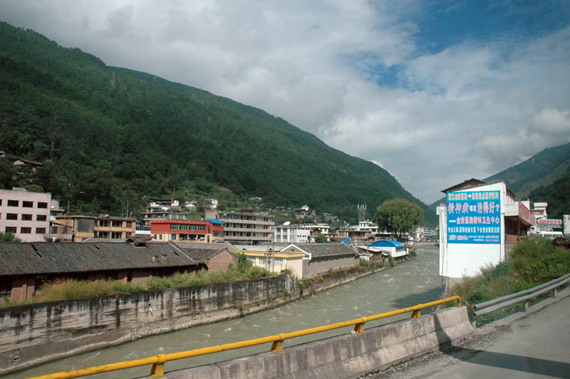 Crossing one of the Mekong River Tributaries